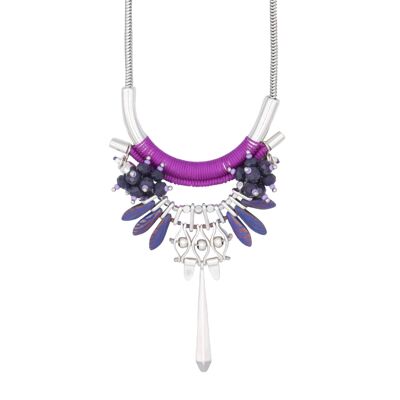 Collier YARAGUA perlé violet