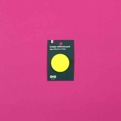 Reflective badge | fluorescent yellow