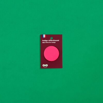 Reflective badge | neon pink