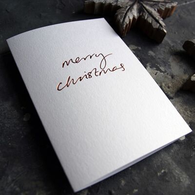 Merry Christmas - Hand Foiled Greetings Card