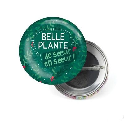 Badge message Soeur - Bois d'Hiver