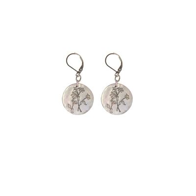 Soft Mother-of-Pearl Dormeuses Earrings