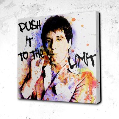 Tableau Push It To The Limit - 40 x 40 - Toile sur châssis - Cadre noir