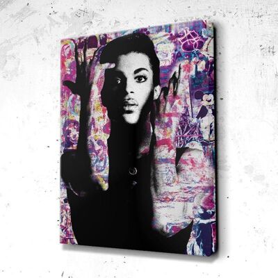 Tableau Purple Prince - 160 x 120 - Toile sur châssis - Cadre noir