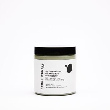 Soin détoxifiant & volumateur 250g- Argile verte -  Extrait de feuilles d'ortie piquante  - H.E menthe poivrée - 97,5% d'Origine naturelle - VEGAN - Purifie le cuir chevelu en profondeur, Détoxifie des impuretés & Favorise le volume 3