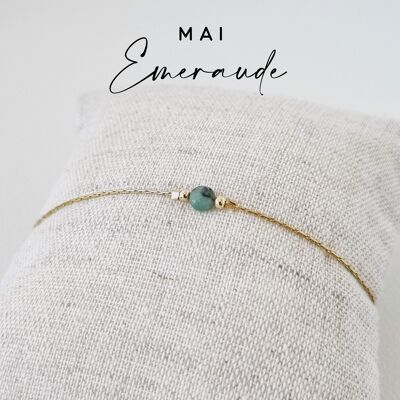Birthstone bracelet for the month of May: Emerald