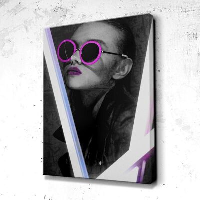 Tableau Pink Fashion - 120 x 90 - Plexiglas - Cadre noir