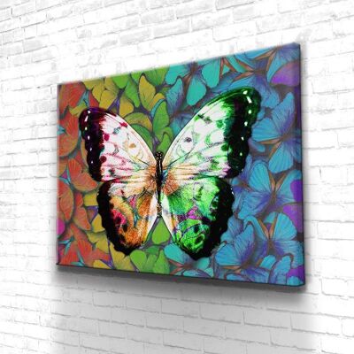 Tableau Papillon - 120 x 90 - Plexiglas - Cadre noir