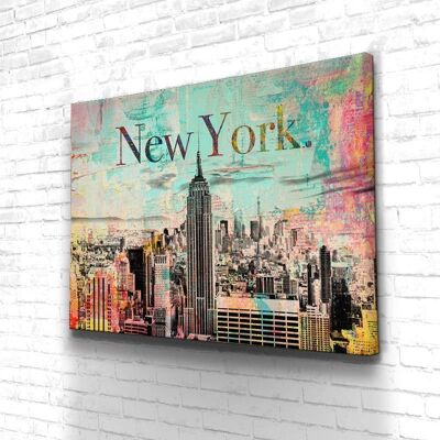 Tableau New York Sky - 40 x 30 - Toile sur châssis