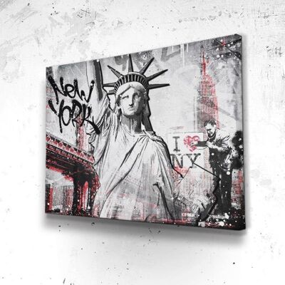 Tableau New York Graff - 160 x 120 - Plexiglas - Cadre noir