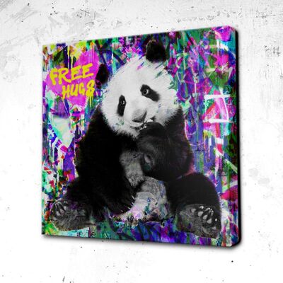 Tableau My Panda - 80 x 80 - Plexiglas - Cadre noir