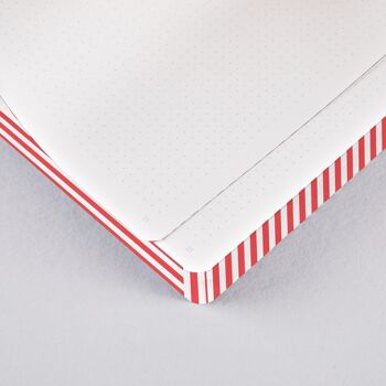 Marche Arrêt - Graphique L | carnet nuuna A5+ | Grille de points de 3,5 mm | Papier premium 120 g | cuir blanc | produit durablement en Allemagne 6