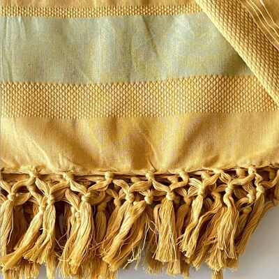 FOUTA IN COTONE ORGANICO TESSUTO - Collezione GARDEN - colore GIRASOLE