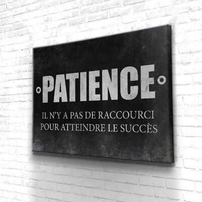 Tableau Motivation Patience Succès - 60 x 40 - Toile sur châssis - Sans cadre