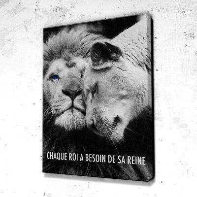 Tableau Motivation Le Roi Et Sa Reine - 120 x 90 - Plexiglas - Sans cadre