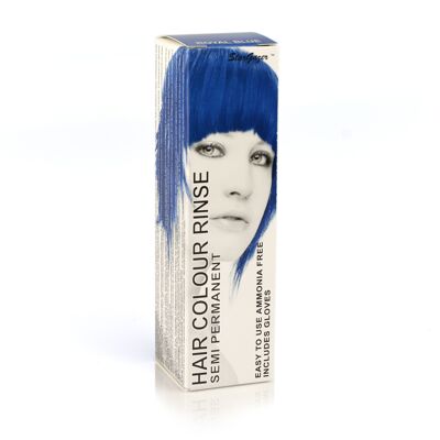 Teinture capillaire semi-permanente de conditionnement bleu royal, couleur de cheveux d'application directe sans cruauté végétalienne