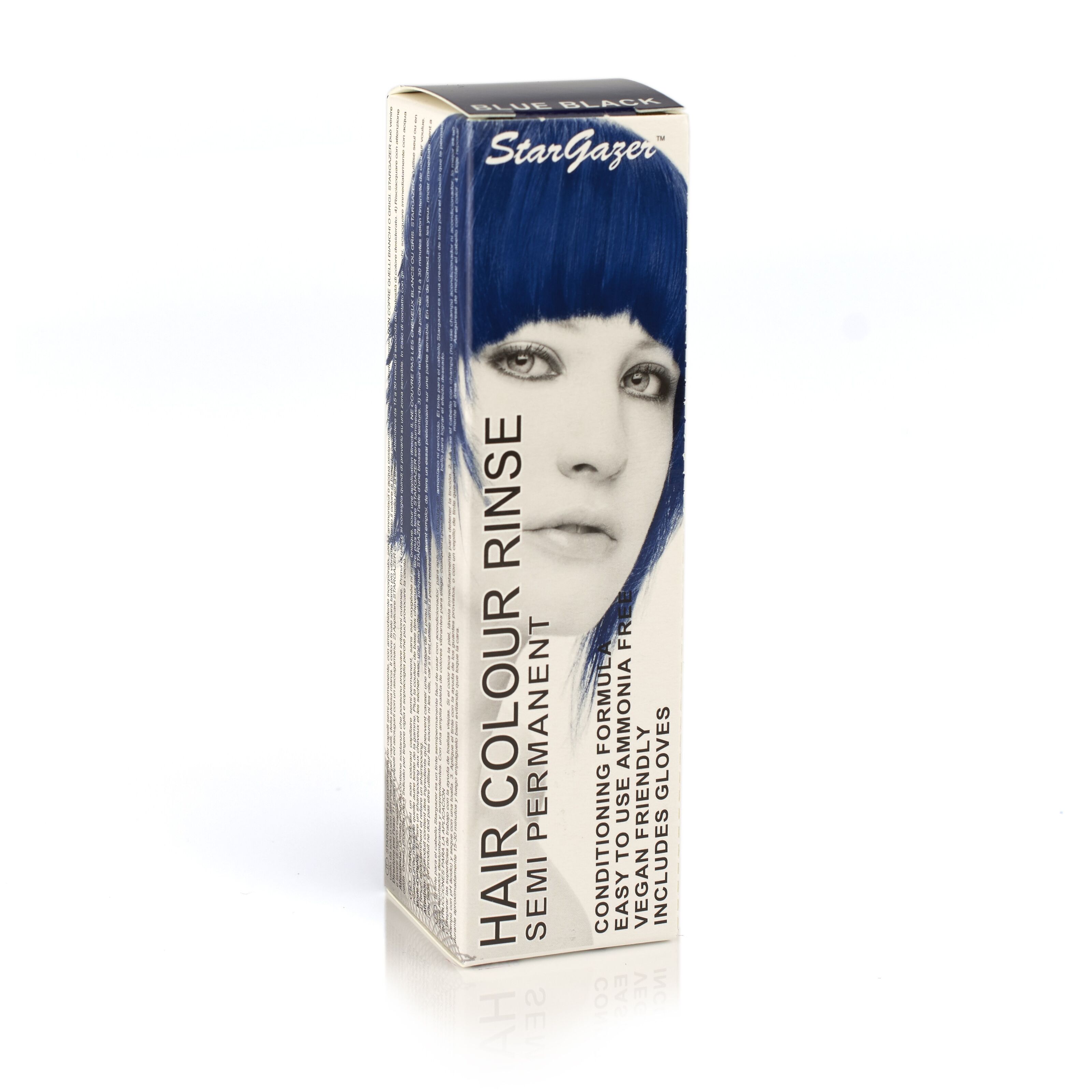 Achat Teinture capillaire semi-permanente de conditionnement noir bleu,  couleur de cheveux d'application directe sans cruauté végétalienne en gros