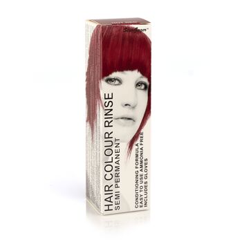 Coloration capillaire semi-permanente de conditionnement rouge chaud, couleur de cheveux d'application directe sans cruauté végétalienne