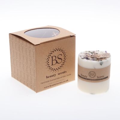 Medium Apple Scented Soy Candle With Wild Flowers box of 6