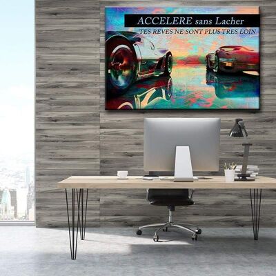 Tableau Motivation Accélère - 60 x 40 - Plexiglas - Sans cadre