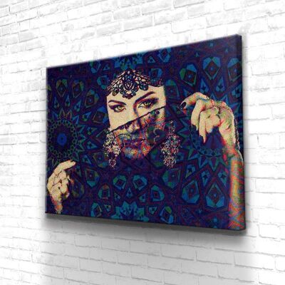 Tableau Mosaic Eyes - 60 x 40 - Plexiglas - Cadre noir