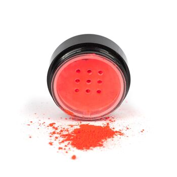 Neon Red Eye Dust Formule végétalienne et sans paraben qui brille sous la lumière UV 1