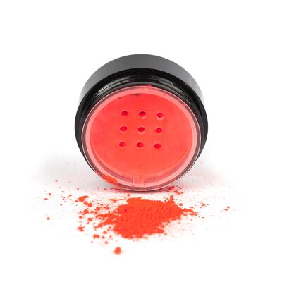 Neon Red Eye Dust Vegane und parabenfreie Formel, die unter UV-Licht leuchtet