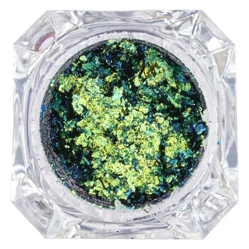 Flocons Duochrome, Couleur Shift Mezermising Loose Glitter Color In Green Blue 1