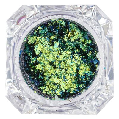 Duochrome Flocken, Farbverschiebung Mezermising Loose Glitter Farbe In Grün Blau