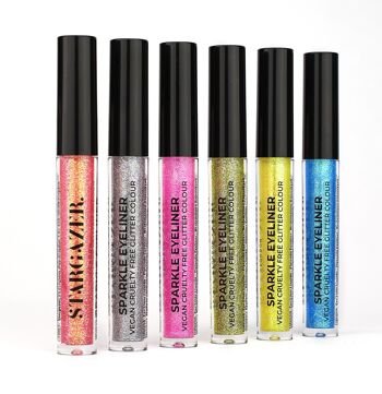 Eyeliner liquide scintillant Vegan Glitter, couleur pêche extrême fine de scintillement à séchage rapide 4