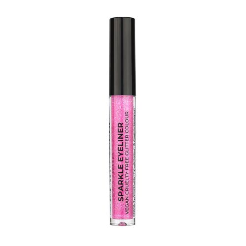 Sparkle Vegan Glitter Liquid Eyeliner, Quick Drying Fine Extreme Glitter Colour Pink