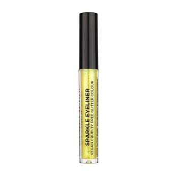 Eyeliner liquide scintillant vegan scintillant, couleur jaune de scintillement extrême fin à séchage rapide 1