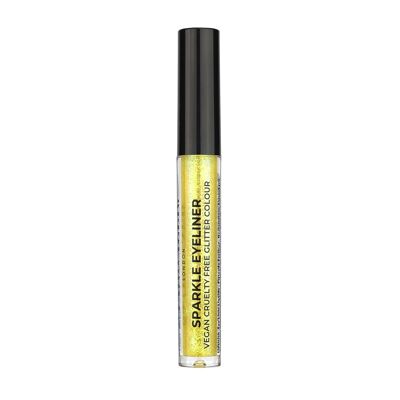 Sparkle Vegan Glitter Liquid Eyeliner, Quick Drying Fine Extreme Glitter Colour Yellow