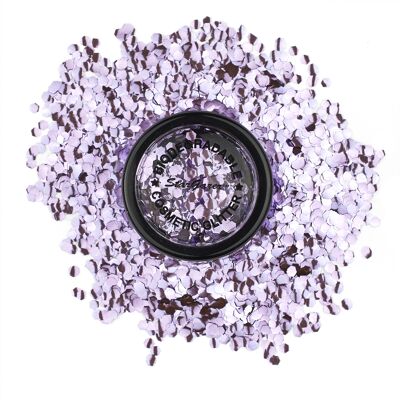 Biologisch abbaubarer Chunky Glitter Shaker - Violett. Festivalfreundlicher biologisch abbaubarer kosmetischer Glitzer