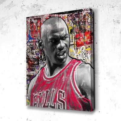 Tableau Michael Jordan 23 - 40 x 30 - Toile sur châssis - Sans cadre