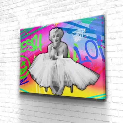 Tableau Marilyn Monroe Magic - 40 x 30 - Toile sur châssis - Cadre noir