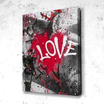 Tableau Marilyn Abstract Love - 40 x 30 - Toile sur châssis - Sans cadre