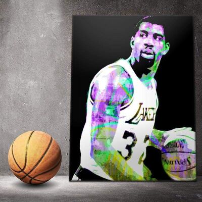 Tableau Magic Johnson - 40 x 30 - Plexiglas - Cadre noir