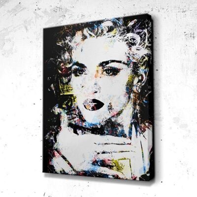 Tableau Madonna Black Splash - 60 x 40 - Toile sur châssis - Cadre noir