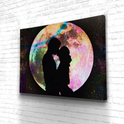 Tableau Love At Night - 160 x 120 - Plexiglas - Cadre noir