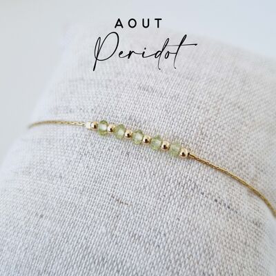 Bracciale Birthstone per il mese di agosto: Peridot