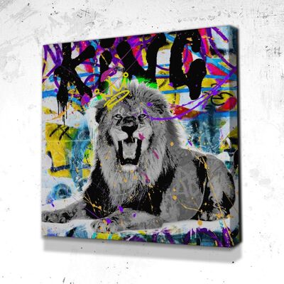 Tableau Lion King Street - 40 x 40 - Plexiglas - Sans cadre