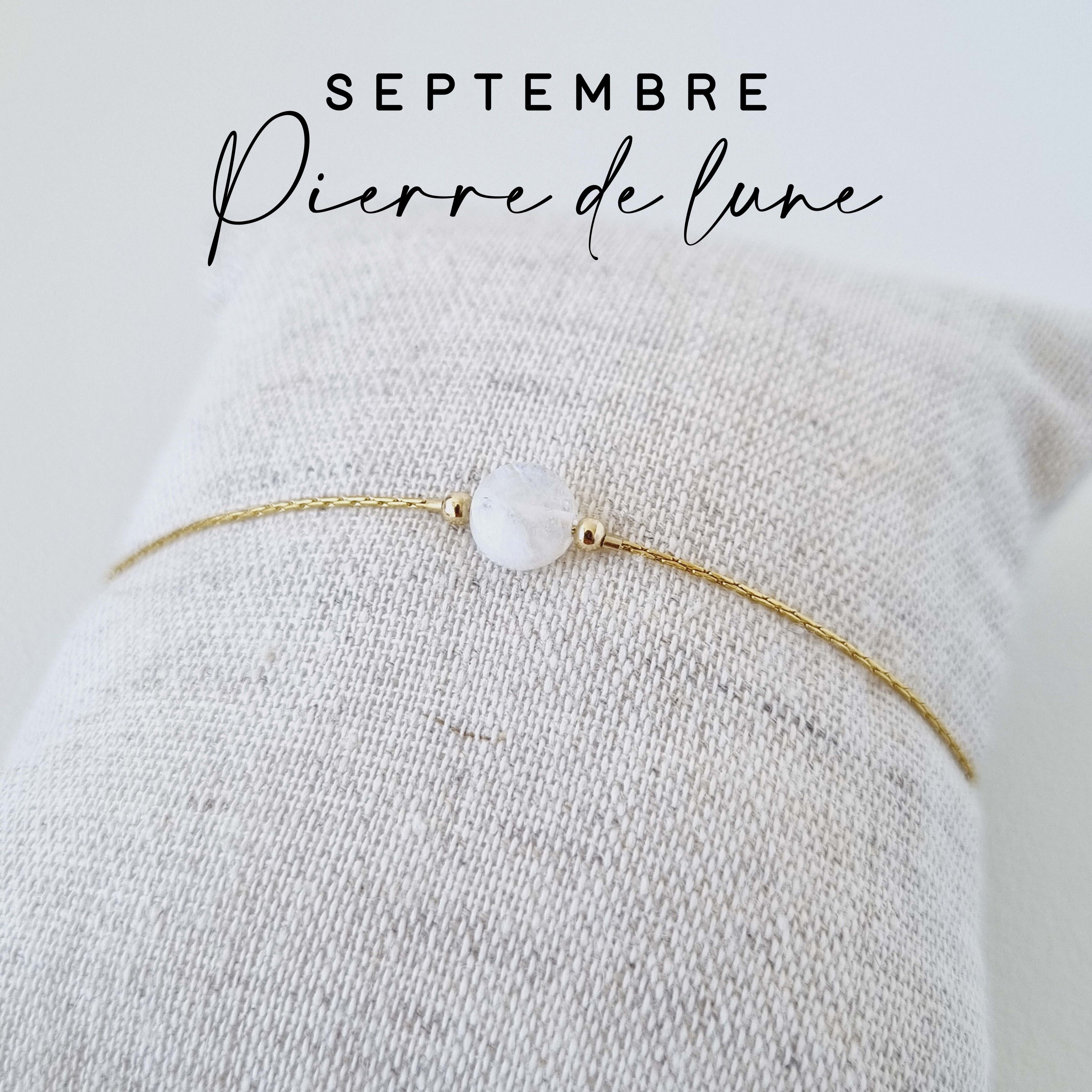 Pulsera de piedra de nacimiento para el mes de septiembre: Moonstone