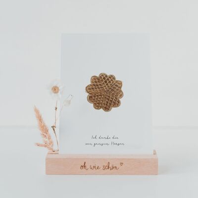 GAUFRE CŒUR CARTE POSTALE