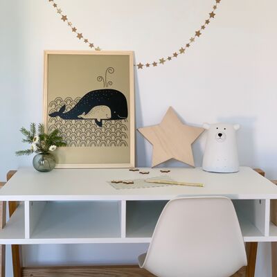 Illustration 30x40cm - The whale and its cub