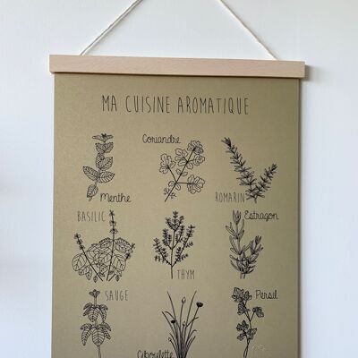 Illustration 30x40cm - Ma cuisine aromatique