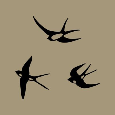 Illustration 30x40cm - The swallows
