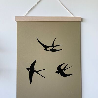 Illustrazione 30x40cm - Le rondini