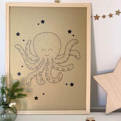 Illustrazione 30x40cm - Il polpo stellato