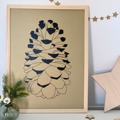 Illustrazione 30x40cm - La pigna
